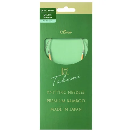 Extra rabatt Clover Takumi Pro Bambu Rundstickor med kullager 60cm 3.0mm