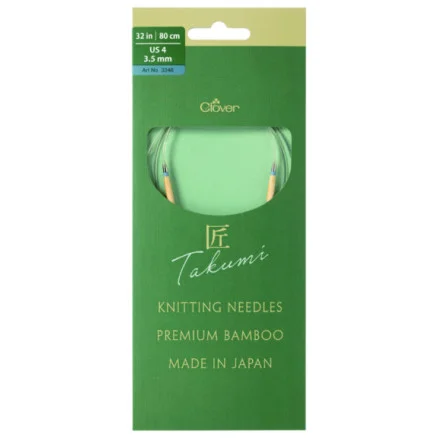 Erbjudandepris Clover Takumi Pro Bambu Rundstickor med kullager 80cm 3,5mm