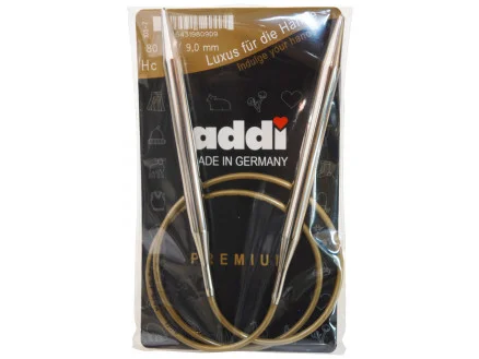 Addi Turbo Rundstickor Mässing 80cm 9,00mm / 31.5in US13 Nedsatt pris
