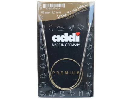 Addi Turbo Rundstickor Mässing 40cm 3,50mm / 15.7in US4 Trygg betalning