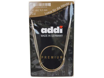 Addi Turbo Rundstickor Mässing 40cm 6,00mm / 15.7in US10 Utförsäljning