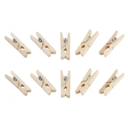 Mini Träklädnypa Natur 2,5cm – 10 st Kampanj