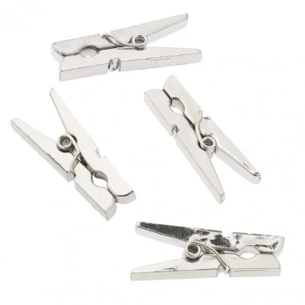 Mini Klädnypor Trä Silver 3cm – 12 st Begränsat erbjudande