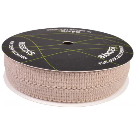 Fynd Stickat Fållband 25mm 02 Grå – 5m