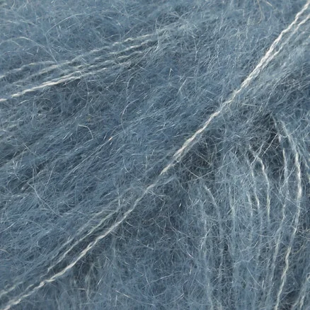 Kampanj Drops Kid-Silk Garn Unicolor 27 Denim Blå