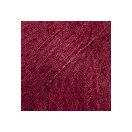 Begränsat antal DROPS Kid-Silk Garn Unicolor 70 Vinröd