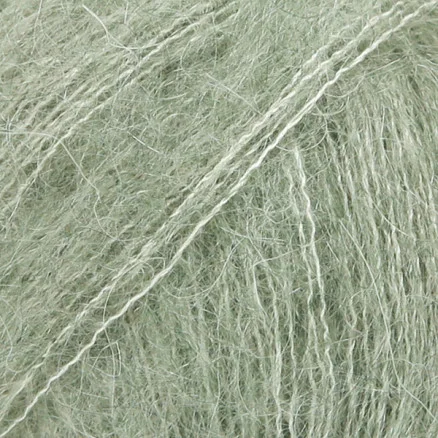 Rabatt Drops Kid-Silk Garn Unicolor 34 Salvia Grön