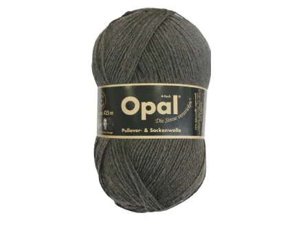 Premium Opal Uni 4-trådigt Garn Unicolor 5191 Antracit Melange