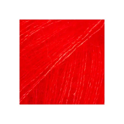 Endast denna vecka Drops Kid-Silk Garn Unicolor 61 Stark Röd