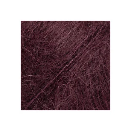 Expressleverans DROPS Kid-Silk Garn Unicolor 71 Mörk Druva