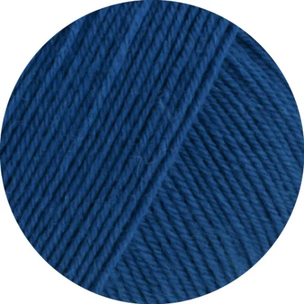 Snabb frakt Lana Grossa Meilenweit 100 Merino Extrafine Uni Garn 2466 Ultramarinblå