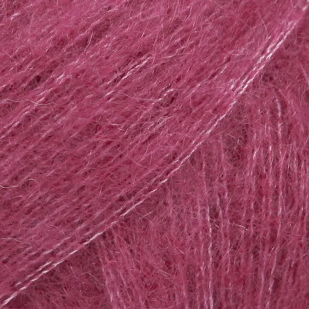 Erbjudande Drops Kid-Silk Garn Unicolor 17 Mörk Rosa