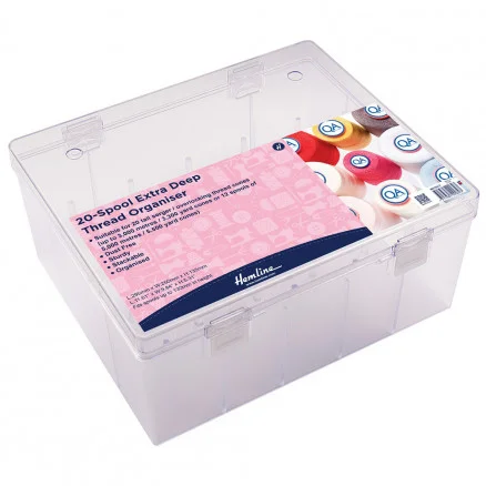 Extra rabatt Hemline Plastlåda till 20 Overlock Trådspolar Transparent 29,5x25x13,5cm – 1 st