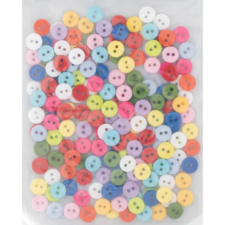 Begränsat erbjudande Infinity Hearts knappar 2-håls runda plastknappar Ass. Färger 6mm – 200 st.