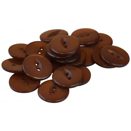 Nedsatt pris Infinity Hearts Knapp Akryl Brun 19mm – 20 st.