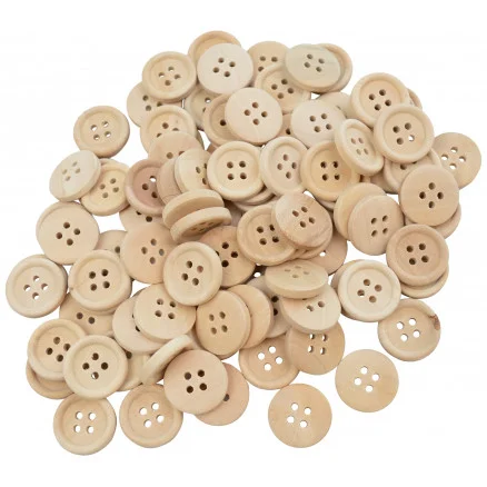 Populärt val Infinity Hearts knappar Trä 18 mm – 100 st