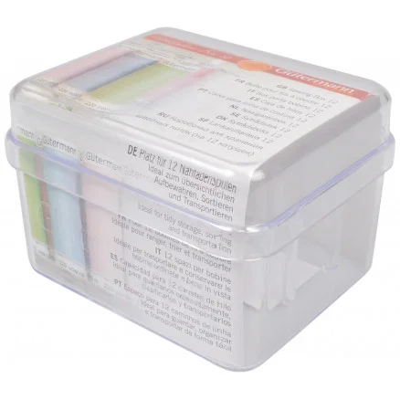 Gütermann Trådbox Transparent 9,4x6,2x7,8cm till 12 rullar Fynd