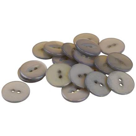 Infinity Hearts Knapp Akryl Grå 19mm – 20 st Snabb leverans