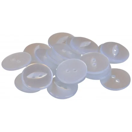 Fri frakt Infinity Hearts Knapp Akryl Vit 19mm – 20 st.