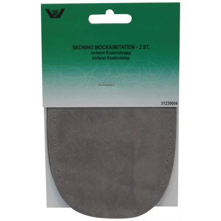 Expressleverans Armbågelappar Imiterad Mocka Oval Ljusgrå 10x15 cm – 2 st.