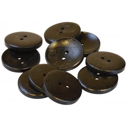 Kampanj Infinity Hearts Träknapp Svart 30mm – 10 st.