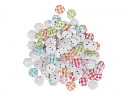 Handla nu Infinity Hearts Assorterade Knappar Trä 15mm – 100 st.