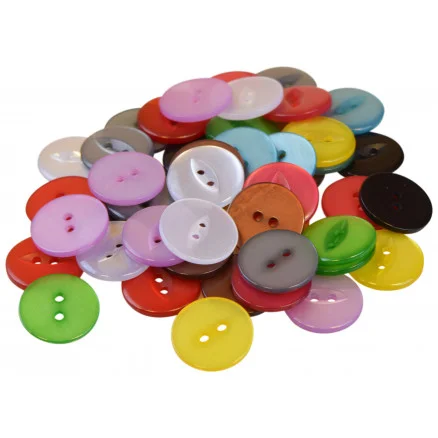 Infinity Hearts Knappar Akryl Ass. färger 19mm – 50 st. Lågt pris