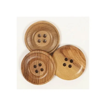 Kampanjpris Drops Knapp av Cederträ Bränt 25mm 512 – 1 st.