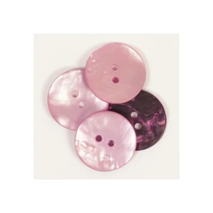Snabb frakt Drops Pärlemorknapp Rund Rosa 20mm 608 – 1 st.
