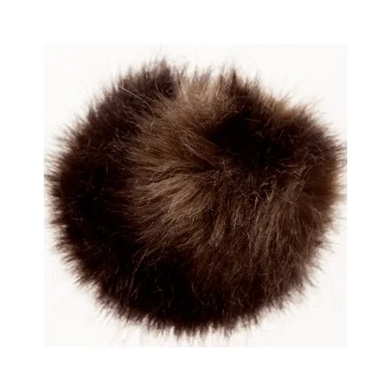Rico Pompon Tofs Akryl Mörk Brun 10 cm Fynd