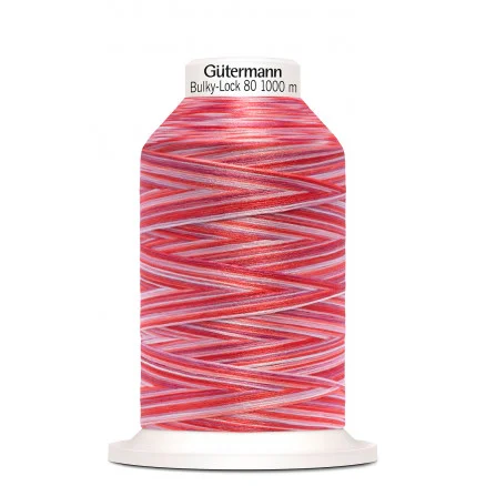 Gütermann Bulky-Lock 80 Multi Röd Sytråd Polyester 9974 – 1000m Snabb leverans