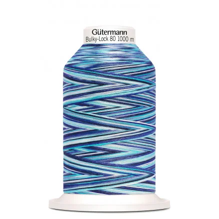 Gütermann Bulky-Lock 80 Multi Blå Sytråd Polyester 9957 – 1000m Snabb leverans