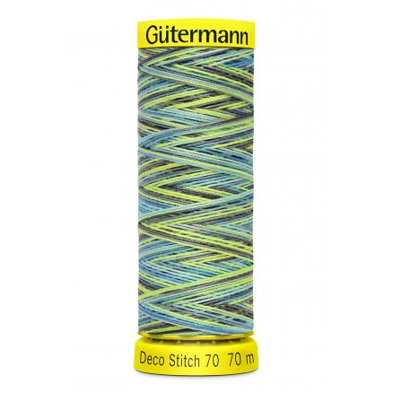 Gütermann Deco Stitch Multi 70 Blå/Grön Sytråd Polyester 9852 – 70m Rabatter