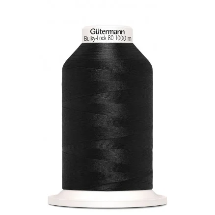 Gütermann Bulky-Lock 80 Sytråd Polyester 0 Svart – 1000m Sänkt pris