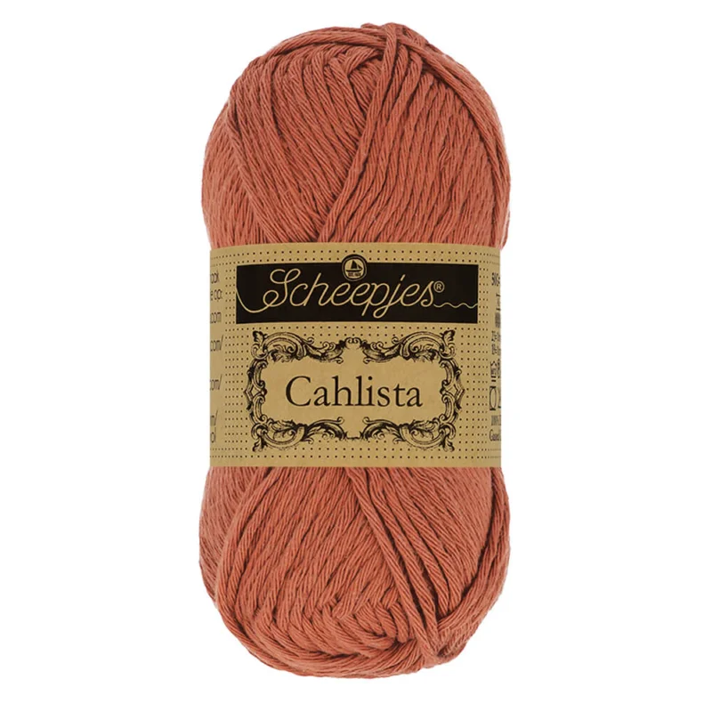 Cahlista garn Scheepjes 50 gBrick Red 504 Begränsat erbjudande