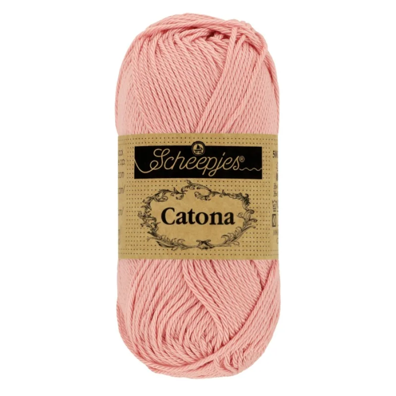 Catona garn Scheepjes Old Rose 50 g nr 408 Snabb frakt