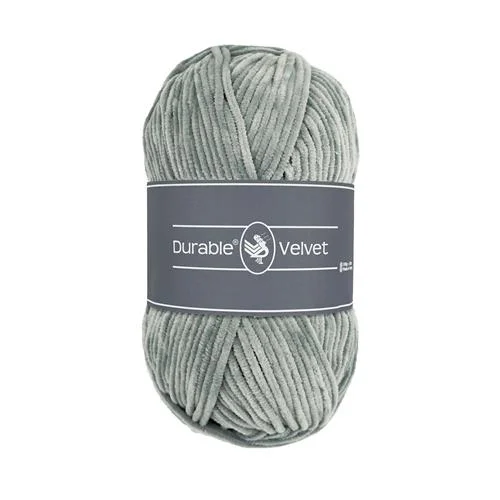 Snabb leverans Sammetsgarn Durable Velvet 100g Mouse Grey Mellangrå 2227