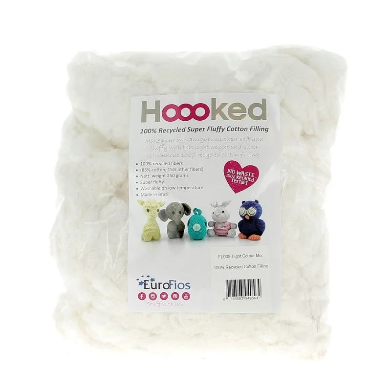 Erbjudande Stoppning Cotton Filling 250 g Hooked Pearl Naturvit