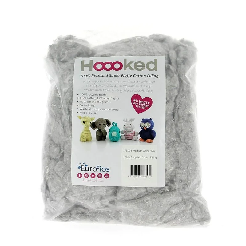 StoppningCotton Filling 250 g Hooked Cloud Ljusgrå Erbjudandepris