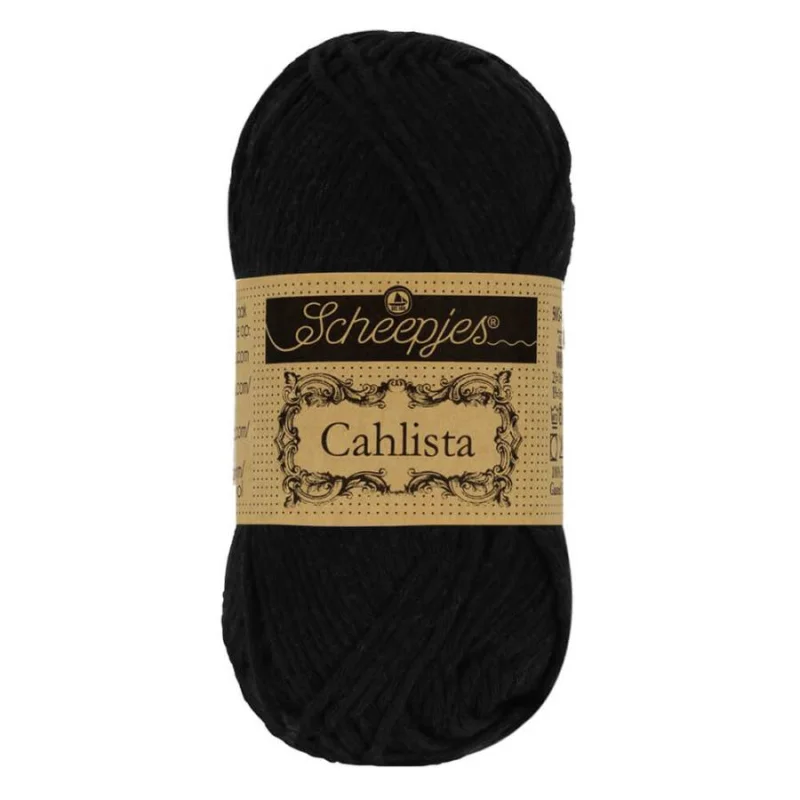 Endast denna vecka Cahlista garn Scheepjes 50 gSvart Jet Black 110