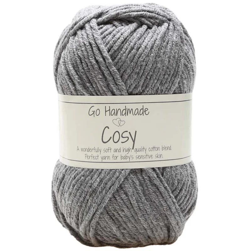 Cosy garn 50 g Go Handmade Grå 17365 Kampanjpris