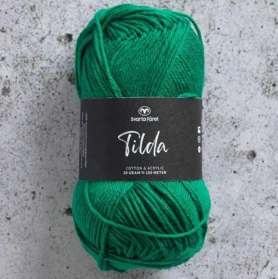 Populär Tilda garn 50 g Svarta Fåret Grön Shamrock Green 86