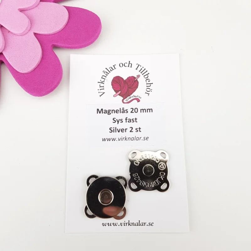 Magnetlås Sys fast 20 mm 2 st Silver Snabb frakt