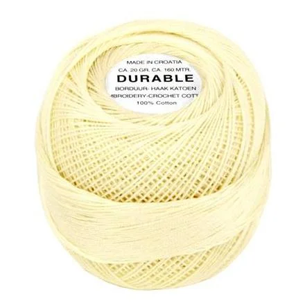 Virkgarn Durable 20 g Nr 1043 Blek gul Trygg betalning