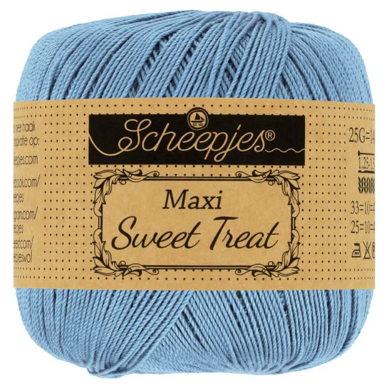 Virkgarn Maxi Sweet Treat 25 g Bluebird 247 risnedsättning