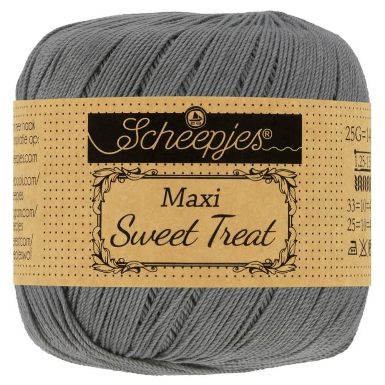 Virkgarn Maxi Sweet Treat 25 g Metal Gray 242 Expressleverans
