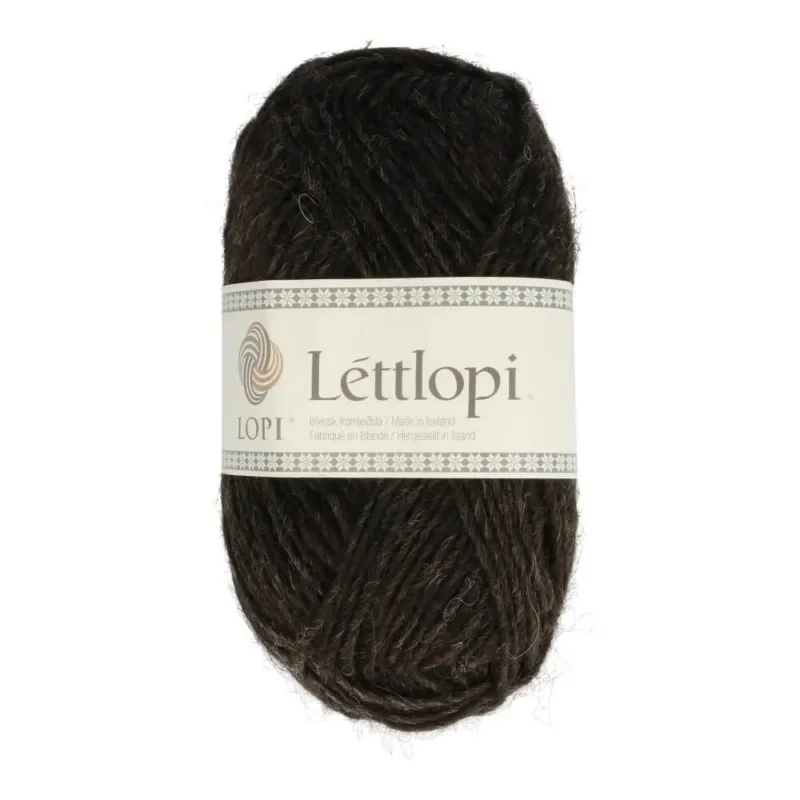 risnedsättning Lettlopi Ullgarn Svart Mörkbrun Sheep 50g 0052