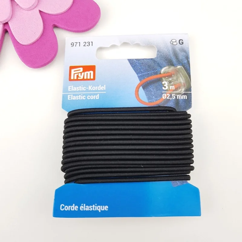 Reapris Rundresår 2,5 mm Svart 3 m 971 231 Prym