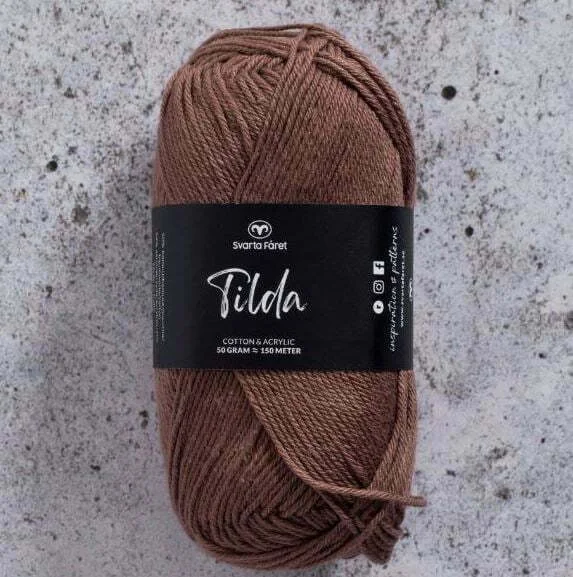 Tilda garn 50 g Svarta Fåret Choklad Brun Nr 26 Sista chansen