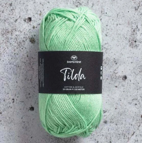 Tilda garn 50 g Svarta Fåret Paradise Green Ljusgrön 83 Snabb leverans